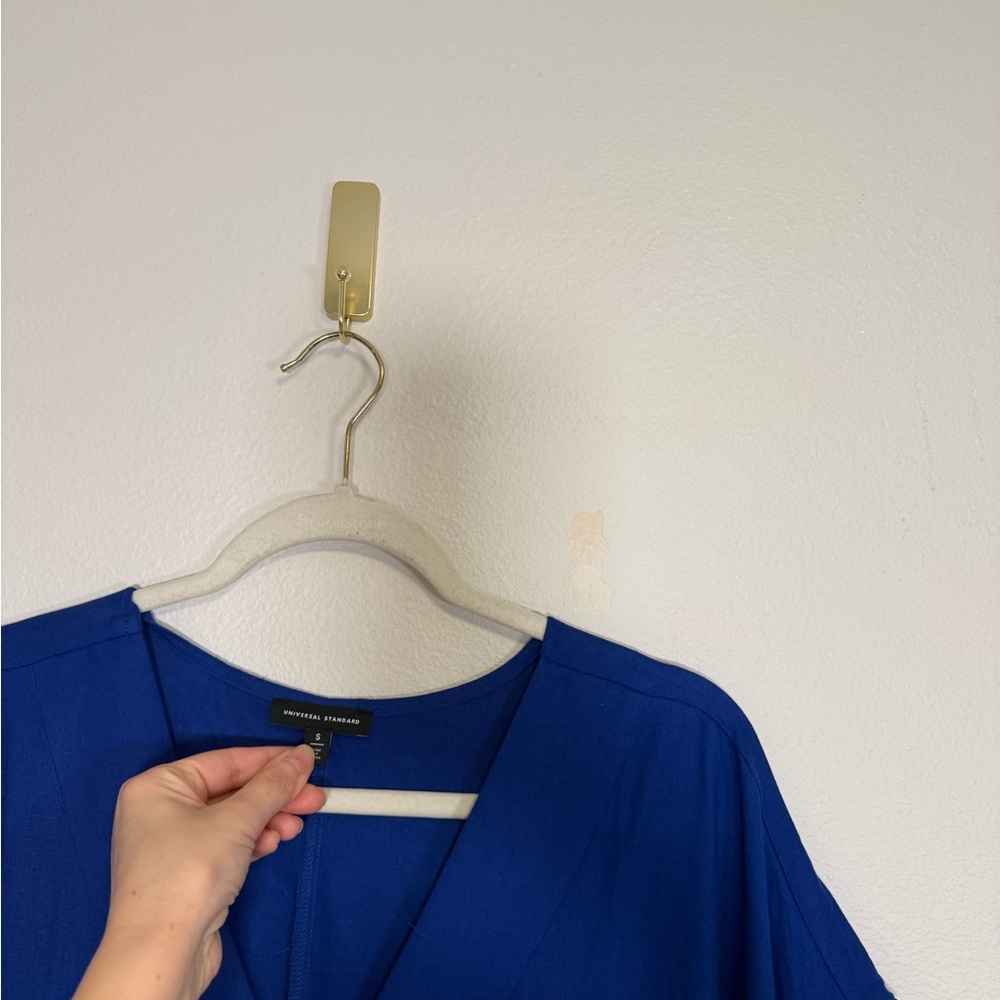 NWT Universal Standard cabana kaftan cobalt Blue V-Neck Women’s Sz S/14-16 - Picture 6 of 8